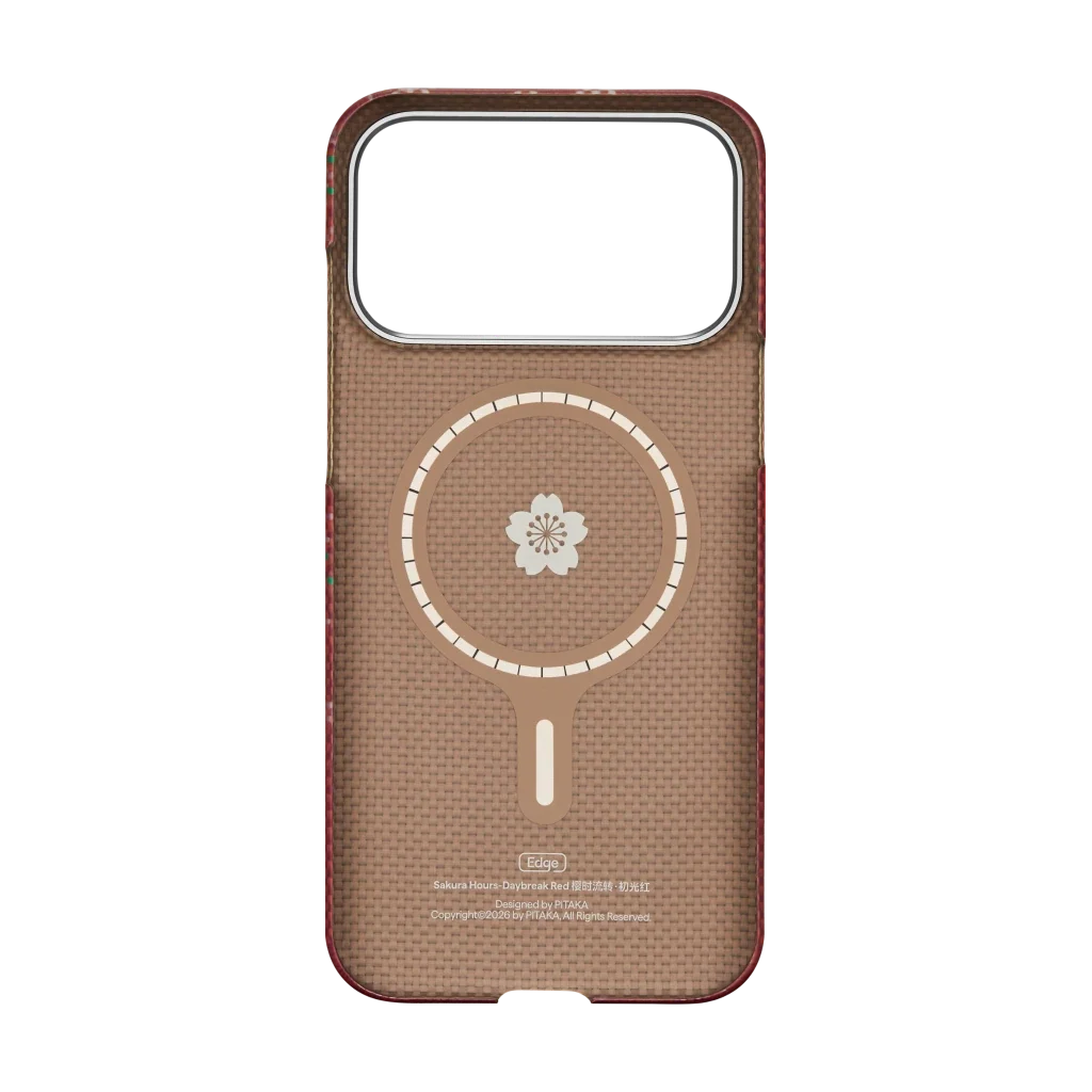 iPhone 17 Pro Karbon Kılıf MagSafe Uyumlu Aramid Fiber - Edge Daybreak Red