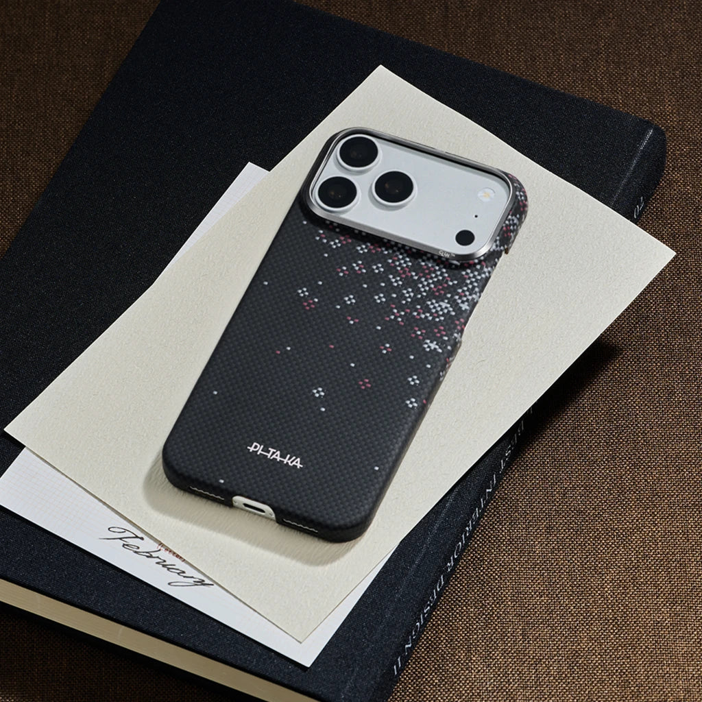 iPhone 17 Pro Max Karbon Kılıf MagSafe Uyumlu Aramid Fiber - Edge Midnight Black