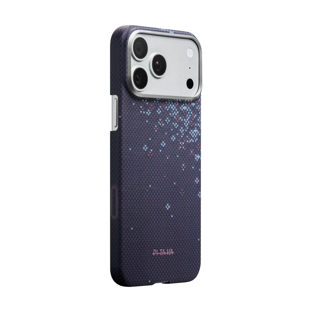 Pitaka iPhone 17 Pro Max Karbon Kılıf MagSafe Uyumlu Aramid Fiber - Edge Twilight Violet