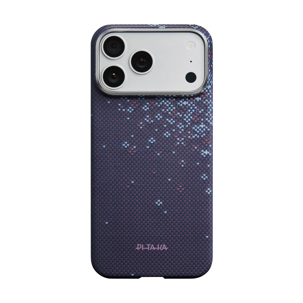 Pitaka iPhone 17 Pro Karbon Kılıf MagSafe Uyumlu Aramid Fiber - Edge Twilight Violet