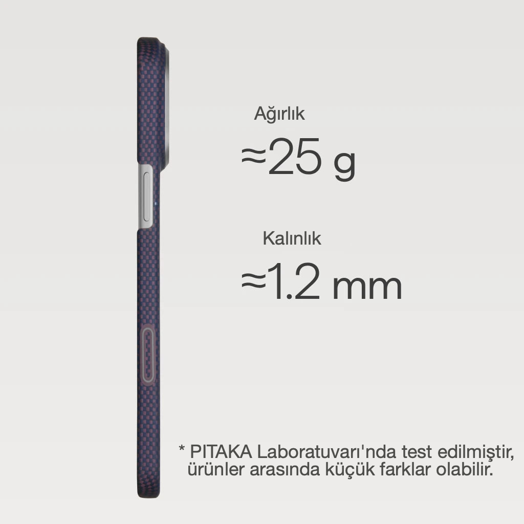 iPhone 17 Pro Karbon Kılıf MagSafe Uyumlu Aramid Fiber - Edge Twilight Violet