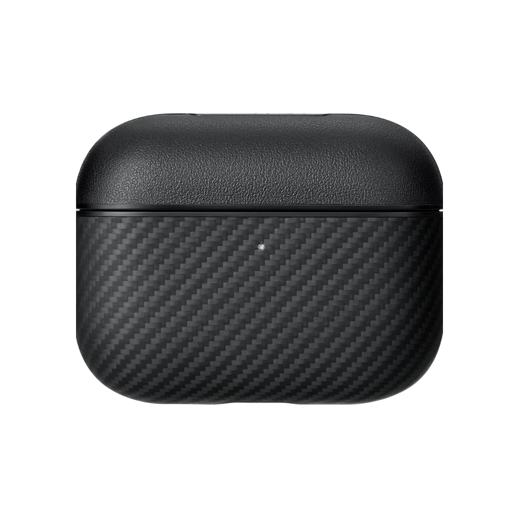 Aramid Fiber MagSafe Uyumlu AirPods Pro 3 Kılıf Black-Gray Twill