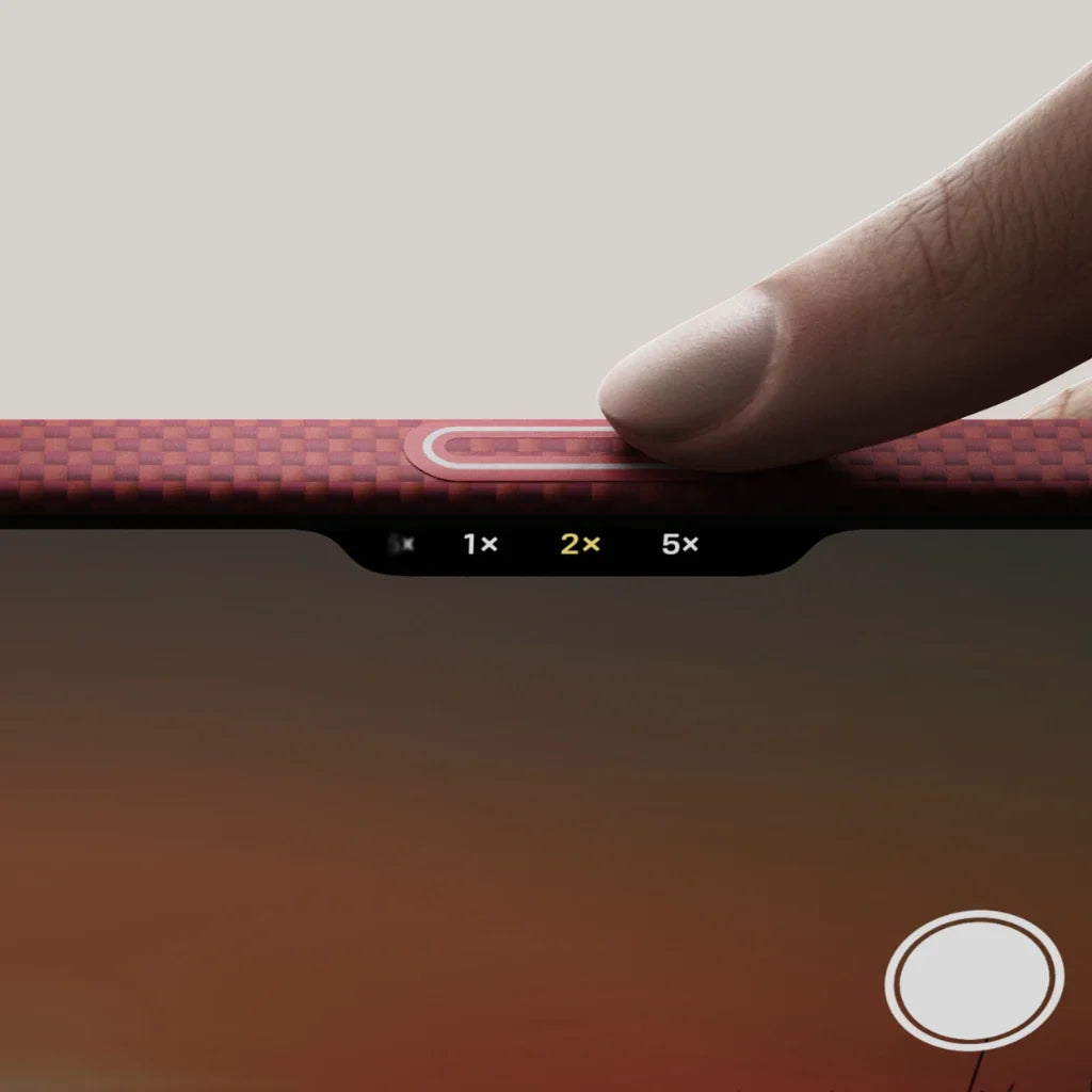 iPhone 17 Pro Karbon Kılıf MagSafe Uyumlu Aramid Fiber - Edge Daybreak Red