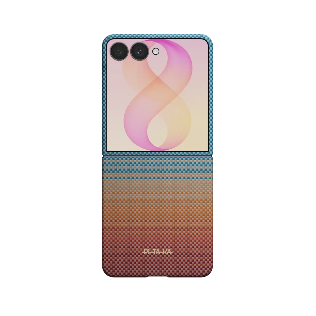 Pitaka Galaxy Z Flip8 Karbon Kılıf MagSafe Uyumlu Aramid Fiber - Edge California Dream-01