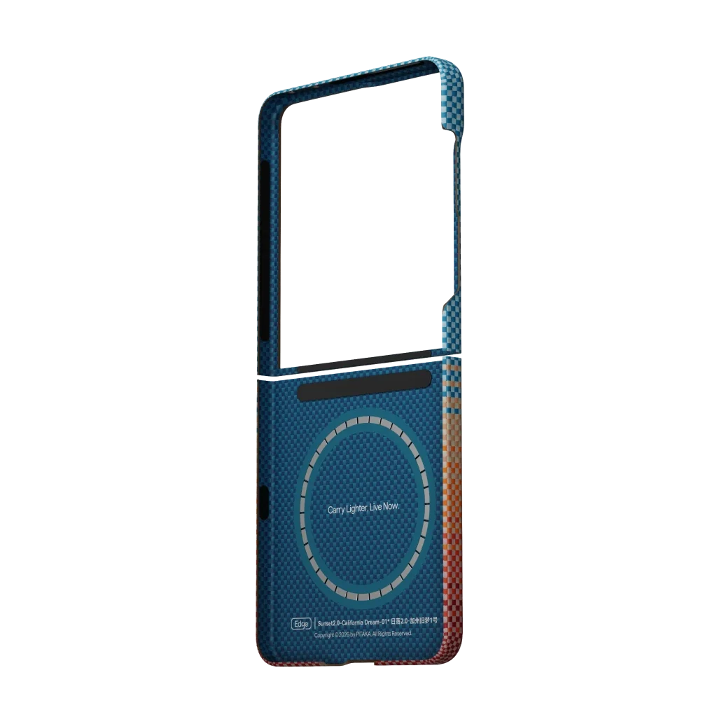 Galaxy Z Flip8 Karbon Kılıf MagSafe Uyumlu Aramid Fiber - Edge California Dream-01