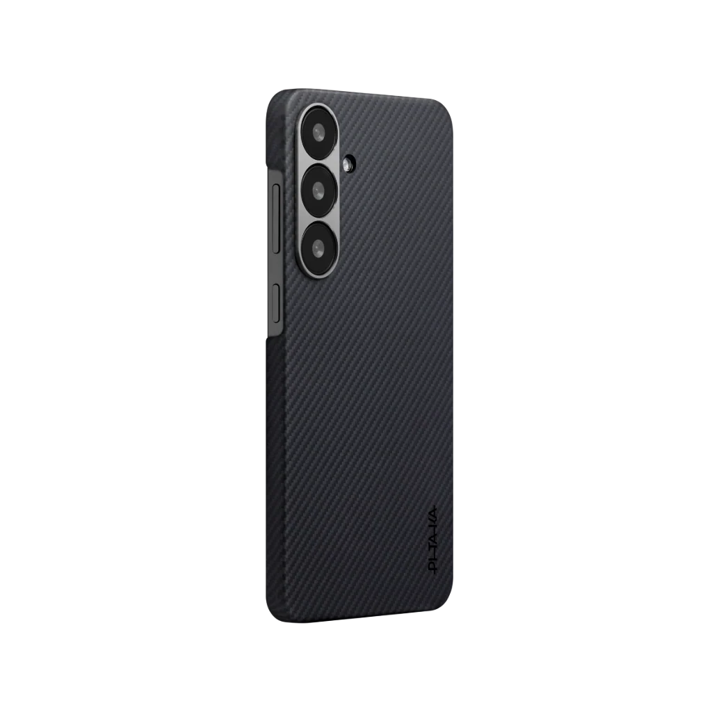 Pitaka Galaxy S25 Plus Karbon Kılıf MagSafe Uyumlu Aramid Fiber - Edge 600D Black Gray