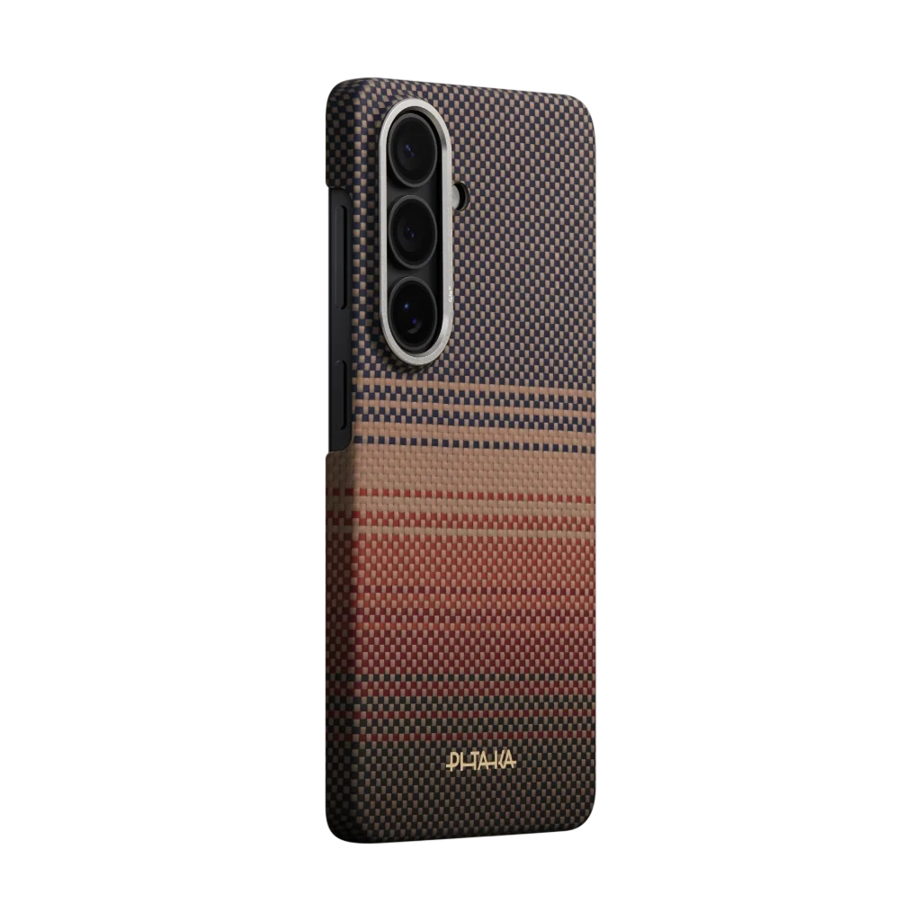 Pitaka Galaxy S26 Plus Karbon Kılıf MagSafe Uyumlu Aramid Fiber - Edge Sunset