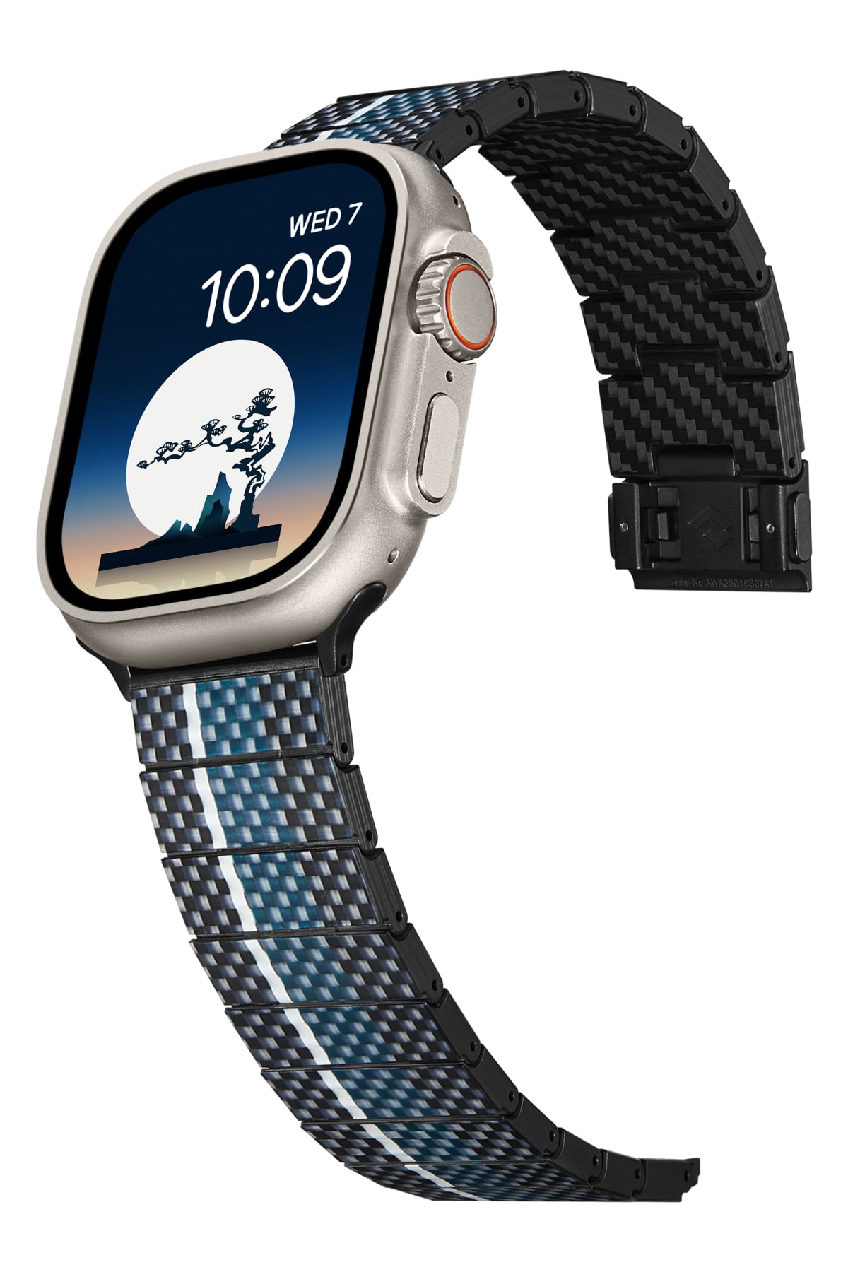 Pitaka Apple Watch / Ultra Uyumlu Karbon Fiber Kordon Moon