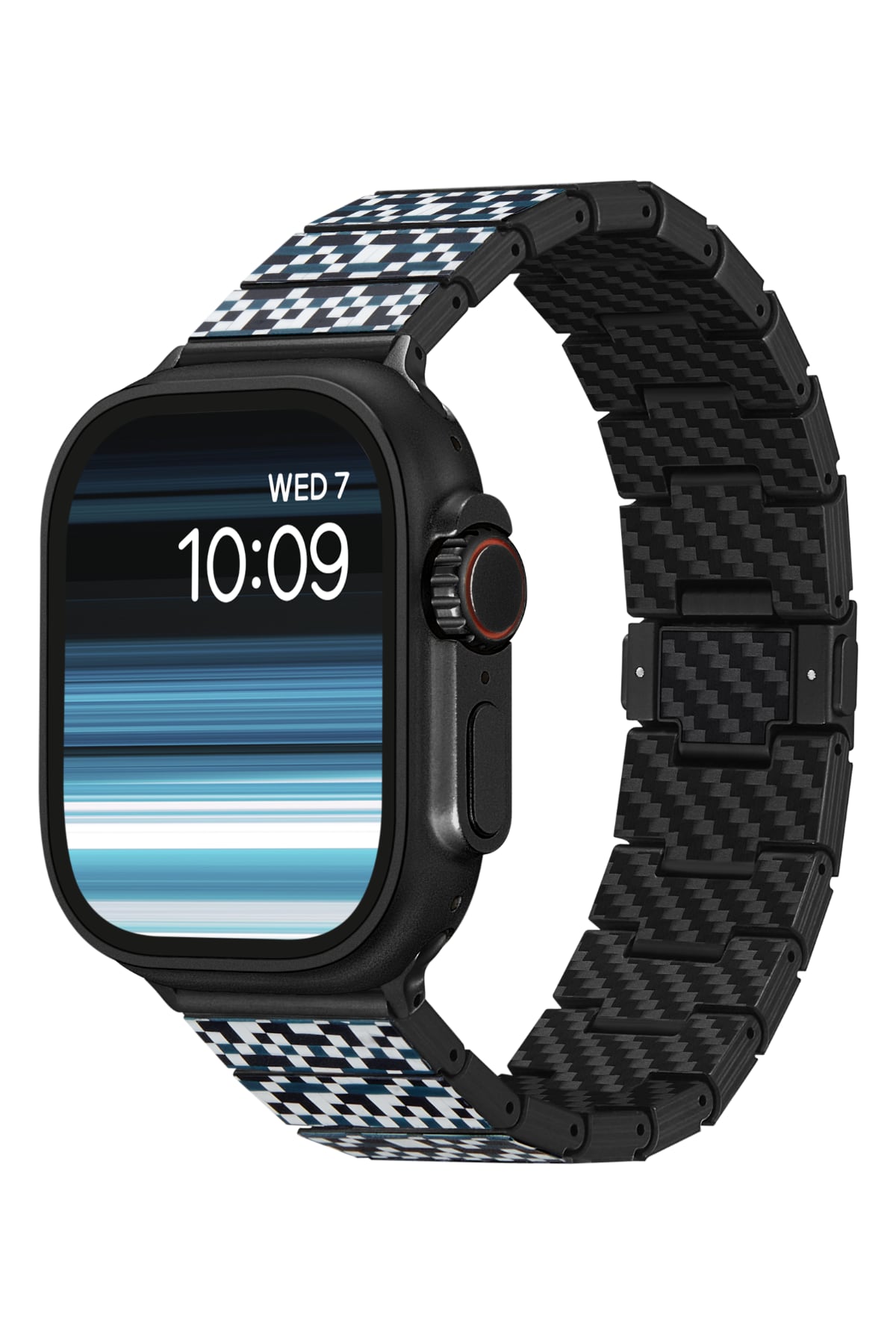 Pitaka Apple Watch / Ultra Uyumlu Karbon Fiber Kordon Mosaic