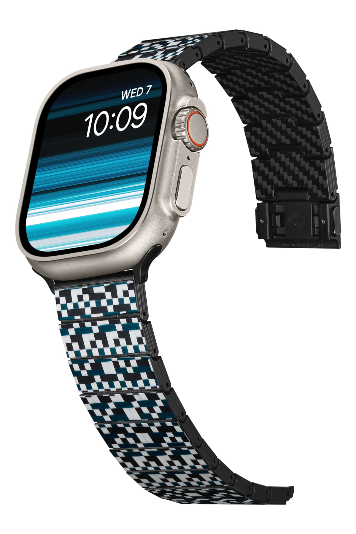 Pitaka Apple Watch / Ultra Uyumlu Karbon Fiber Kordon Mosaic