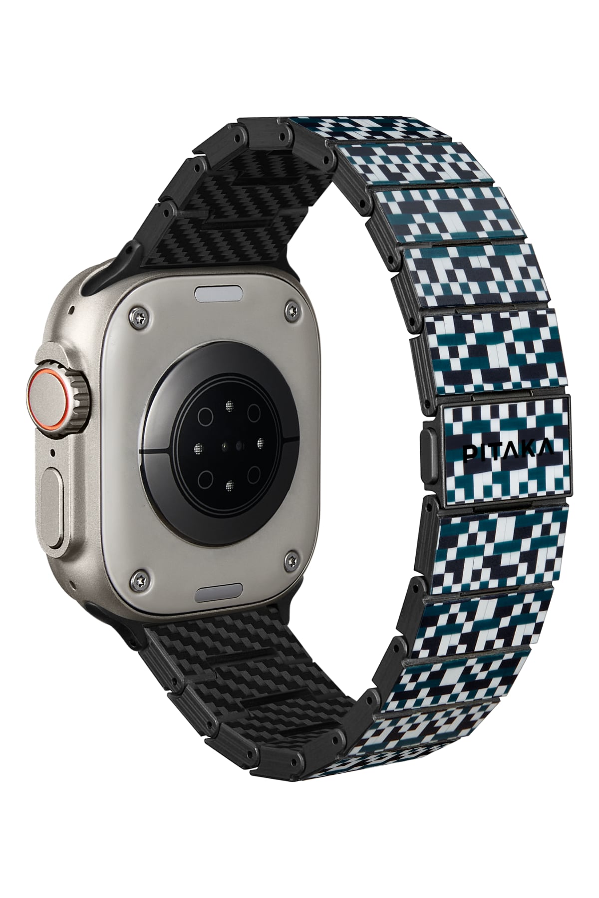 Pitaka Apple Watch / Ultra Uyumlu Karbon Fiber Kordon Mosaic