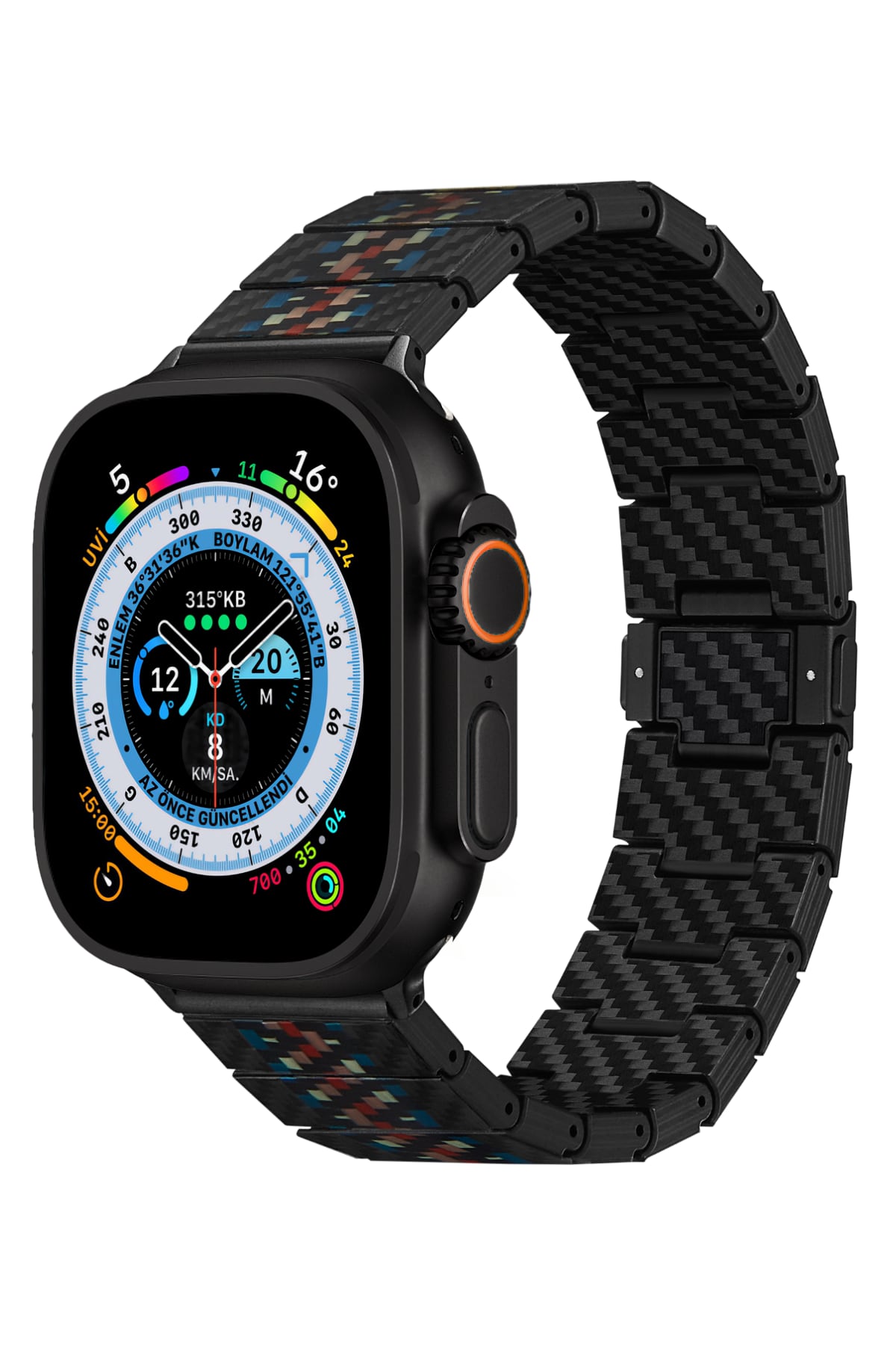 Pitaka Apple Watch / Ultra Uyumlu Karbon Fiber Kordon Rhapsody