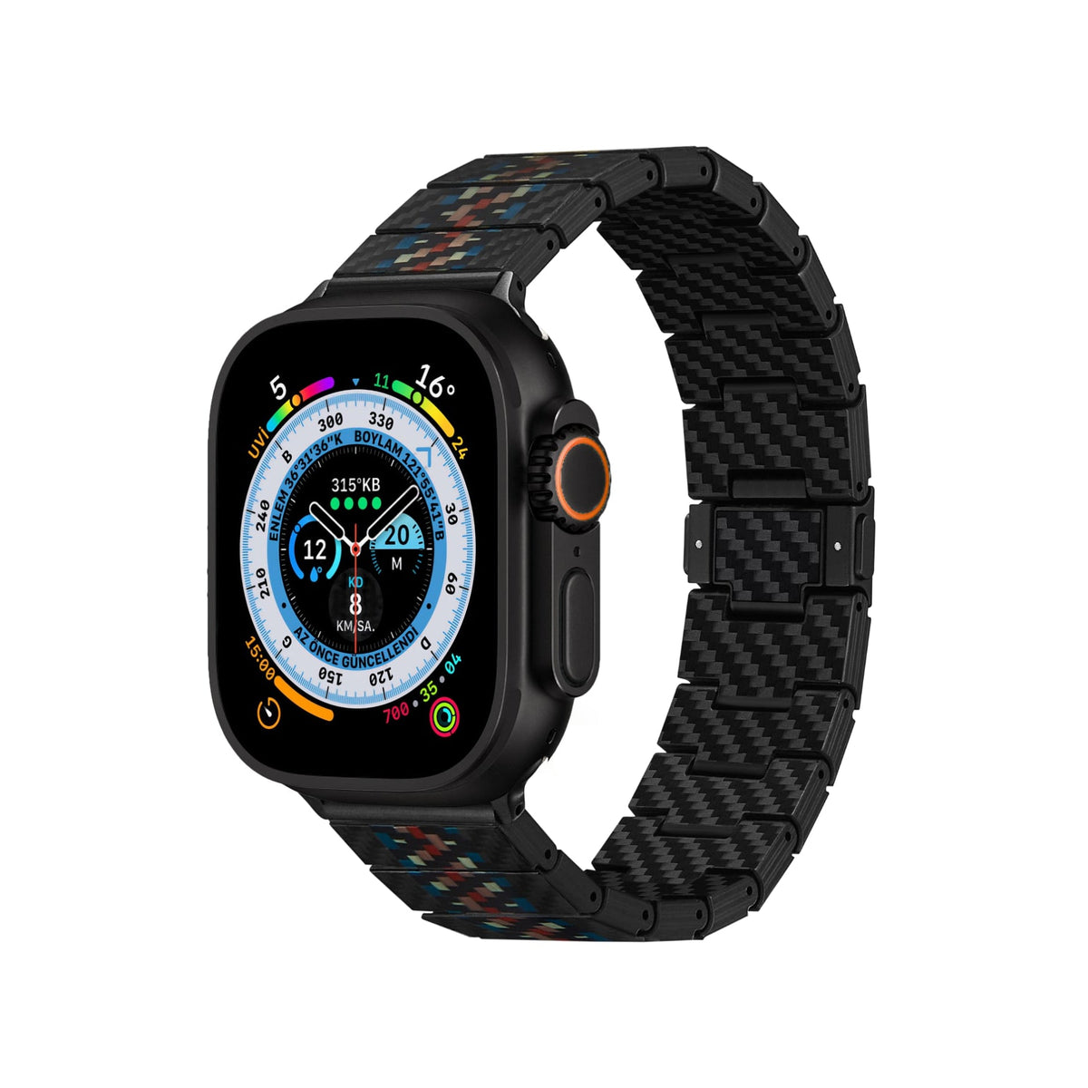 Pitaka Apple Watch / Ultra Uyumlu Karbon Fiber Kordon Rhapsody