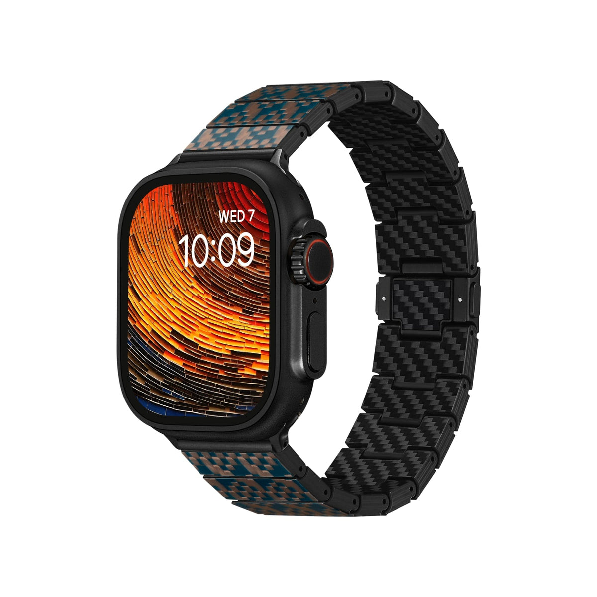 Pitaka Apple Watch / Ultra Uyumlu Karbon Fiber Kordon Stairs