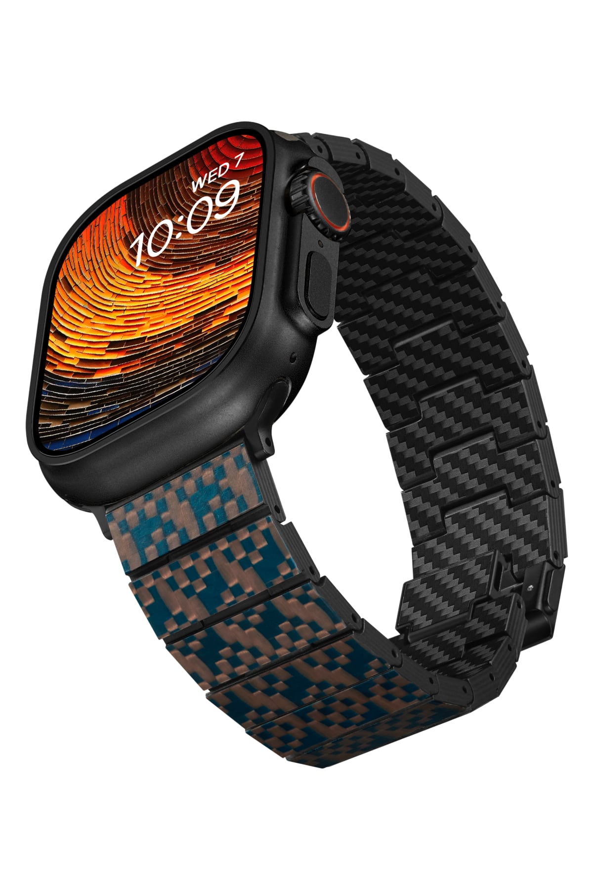 Pitaka Apple Watch / Ultra Uyumlu Karbon Fiber Kordon Stairs