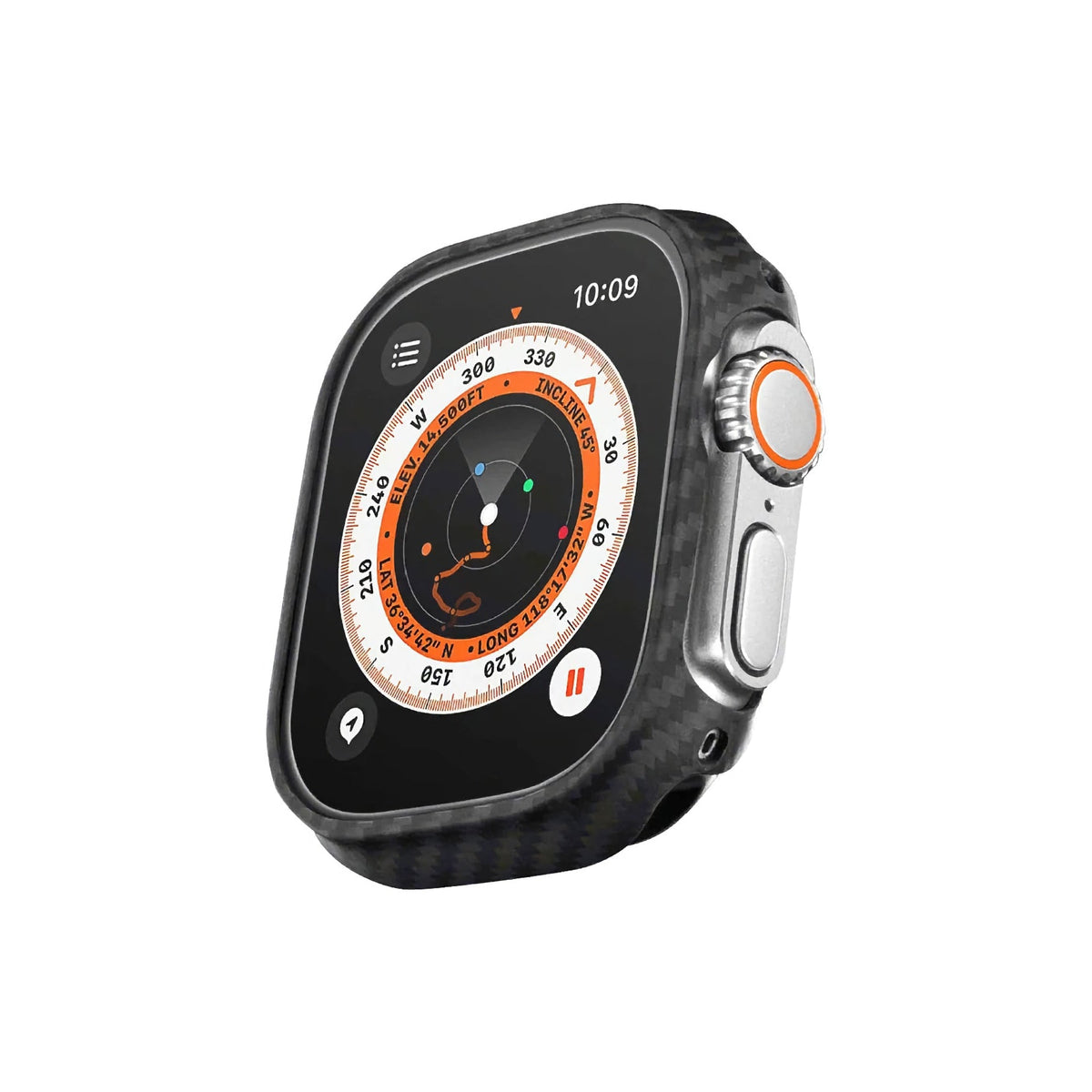 Pitaka Aramid Fiber 600D Apple Watch Ultra 49mm Uyumlu Kasa Koruyucu Siyah