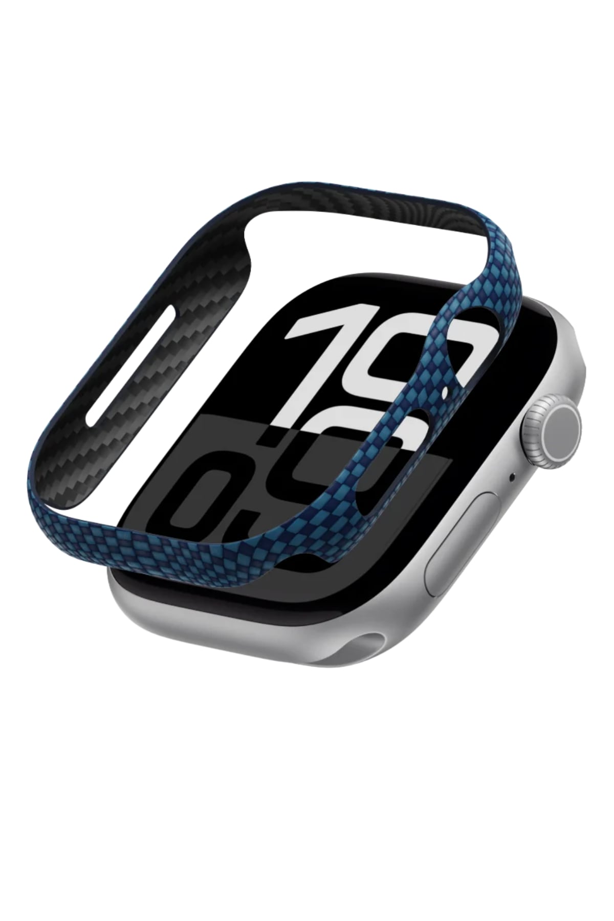 Pitaka Aramid Fiber 600D Apple Watch Uyumlu Kasa Koruyucu Mavi