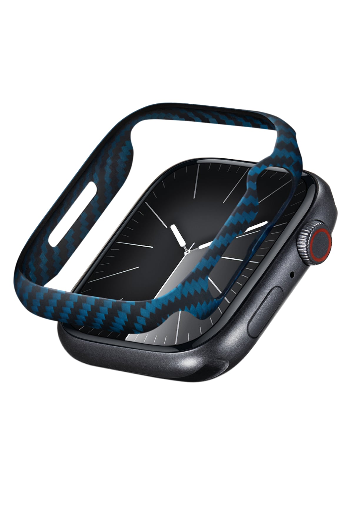 Pitaka Aramid Fiber 600D Apple Watch Uyumlu Kasa Koruyucu Mavi