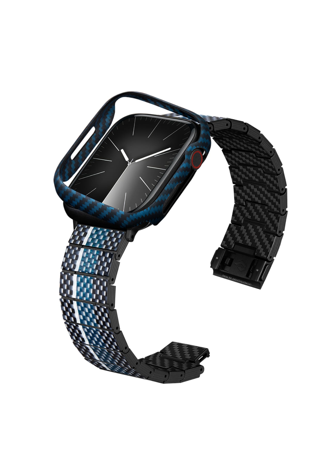 Pitaka Aramid Fiber 600D Apple Watch Uyumlu Kasa Koruyucu Mavi