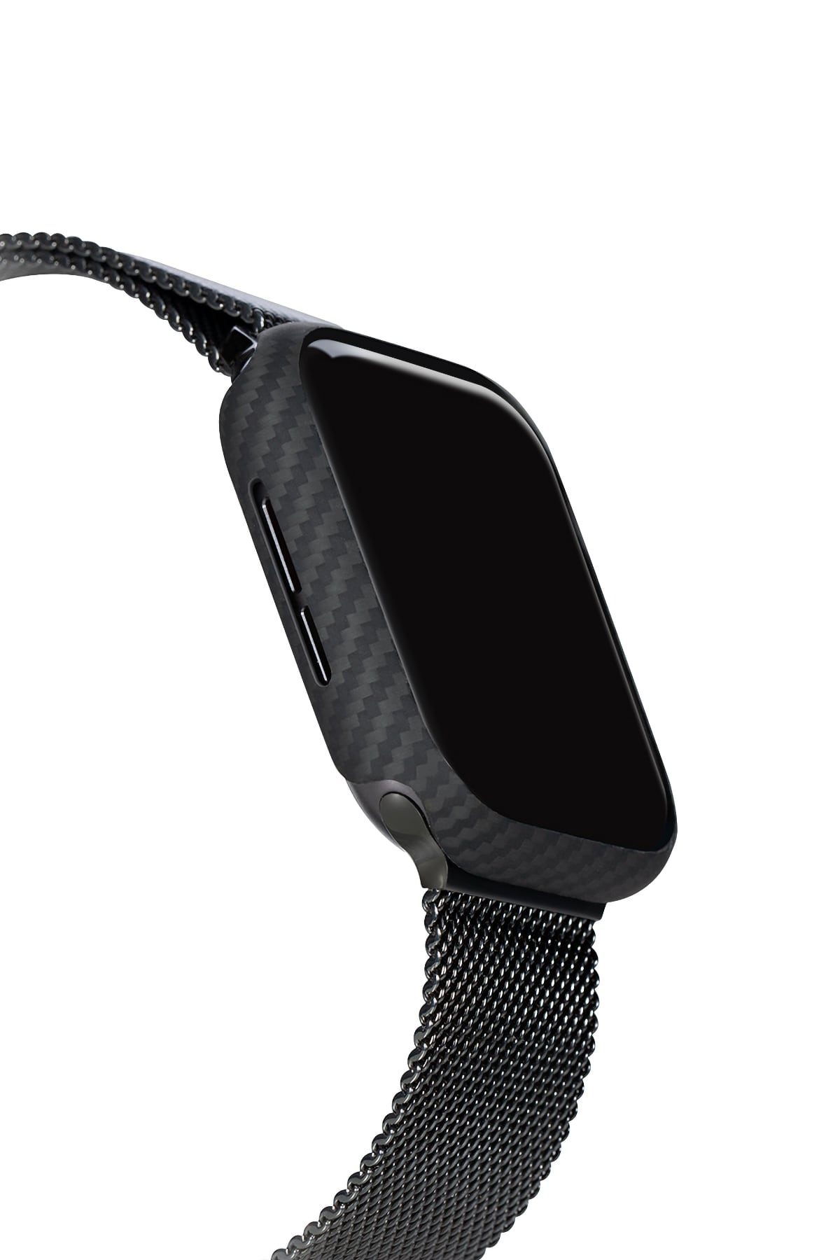 Pitaka Aramid Fiber 600D Apple Watch Uyumlu Kasa Koruyucu Siyah