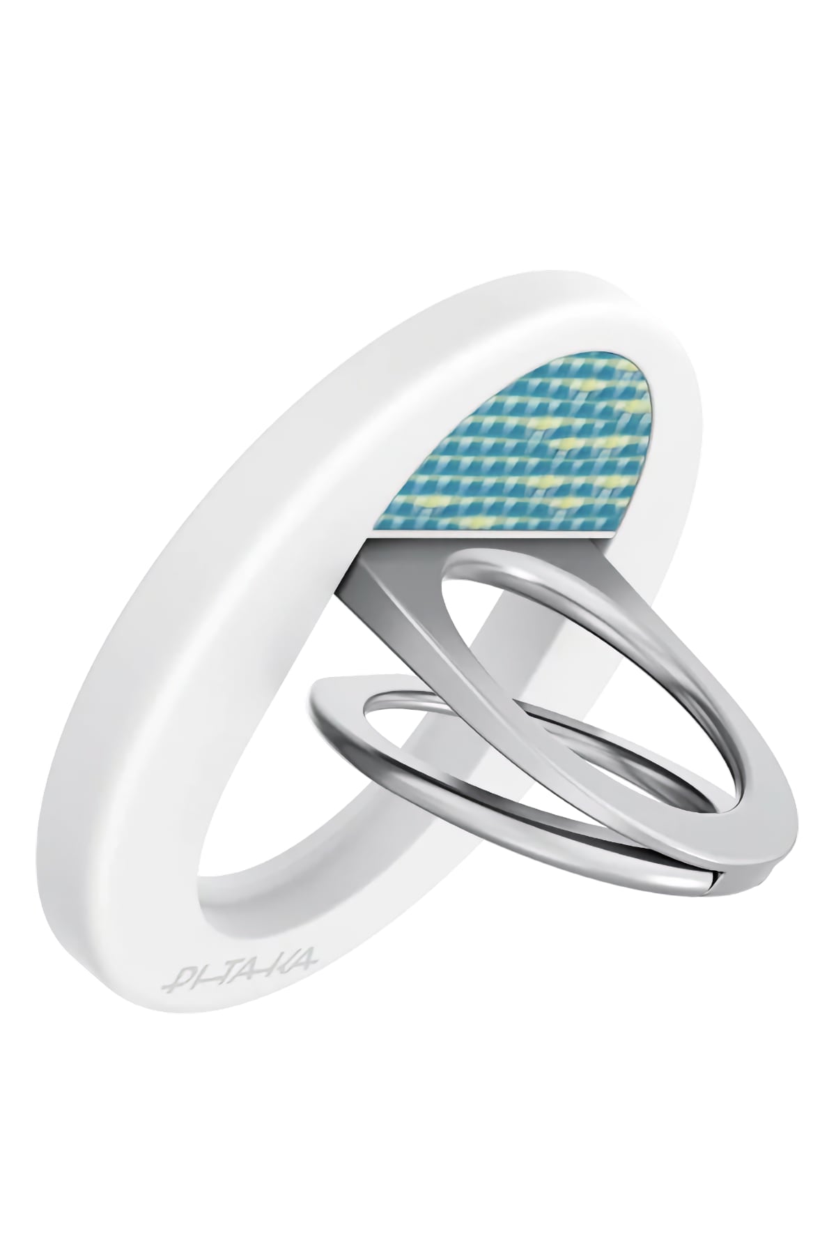 Pitaka Aramid Fiber MagEZ Grip 3 Magsafe Magnetik Ring Stand Telefon Tutucu Lucid Blue