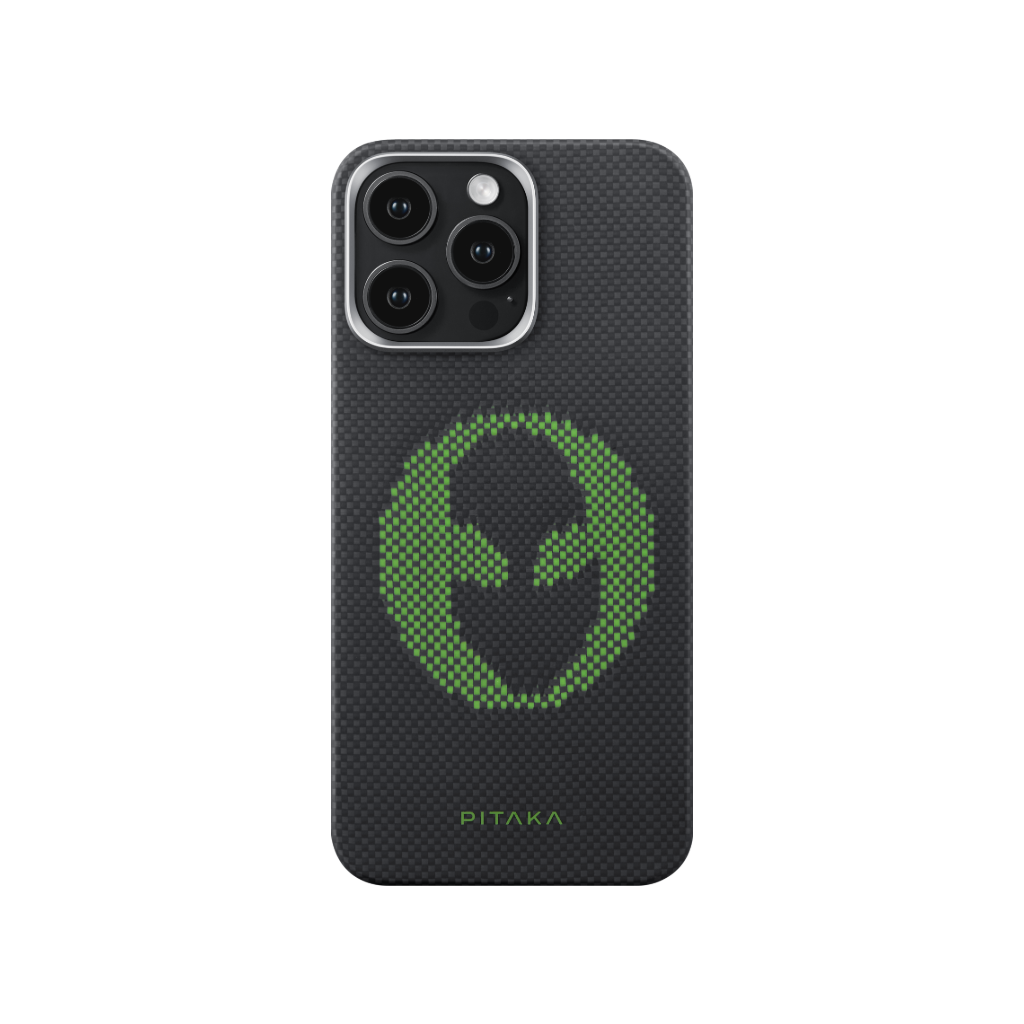 Pitaka iPhone 15 Pro Karbon Kılıf MagSafe Uyumlu Aramid Fiber - Edge Alien
