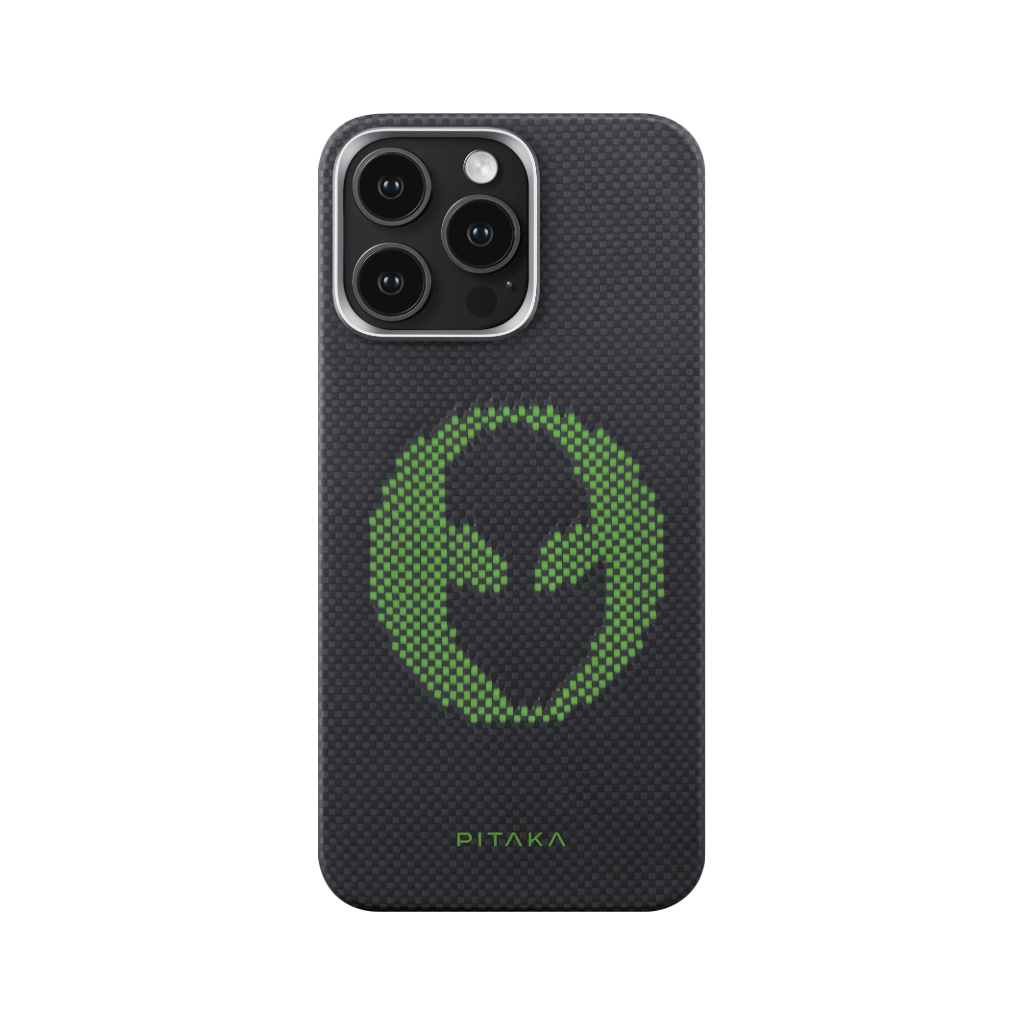Pitaka iPhone 15 Pro Max Karbon Kılıf MagSafe Uyumlu Aramid Fiber - Edge Alien