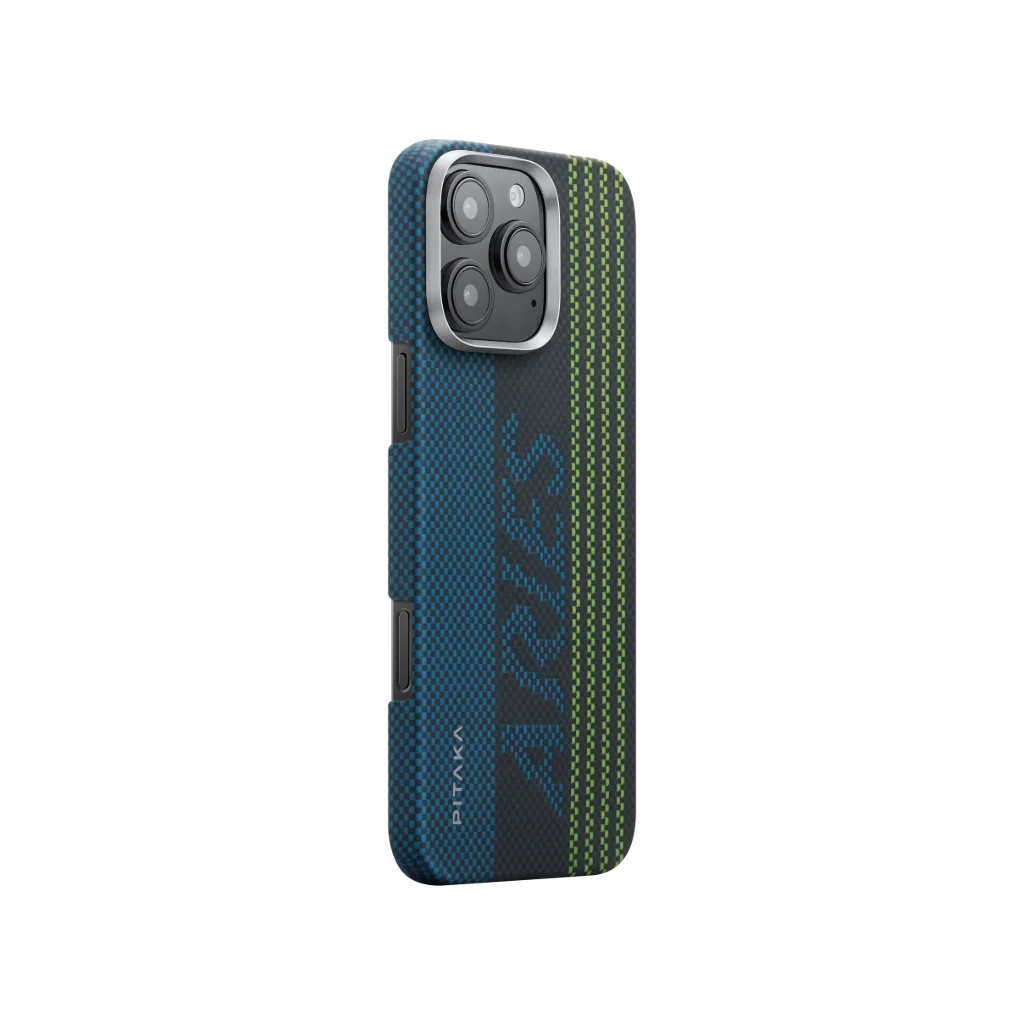Pitaka iPhone 16 Pro Karbon Kılıf MagSafe Uyumlu Aramid Fiber - Edge Credit Card