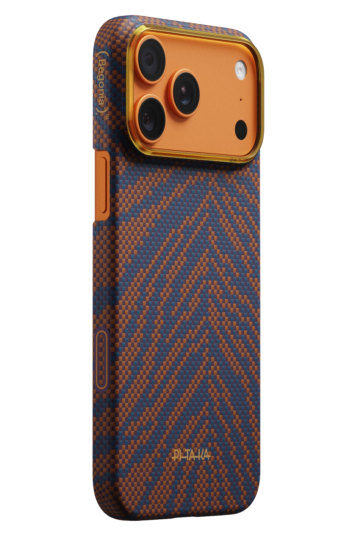 Pitaka Breath of Veins iPhone 17 Pro Max Aramid Fiber Karbon MagSafe Kılıf Burning Orange