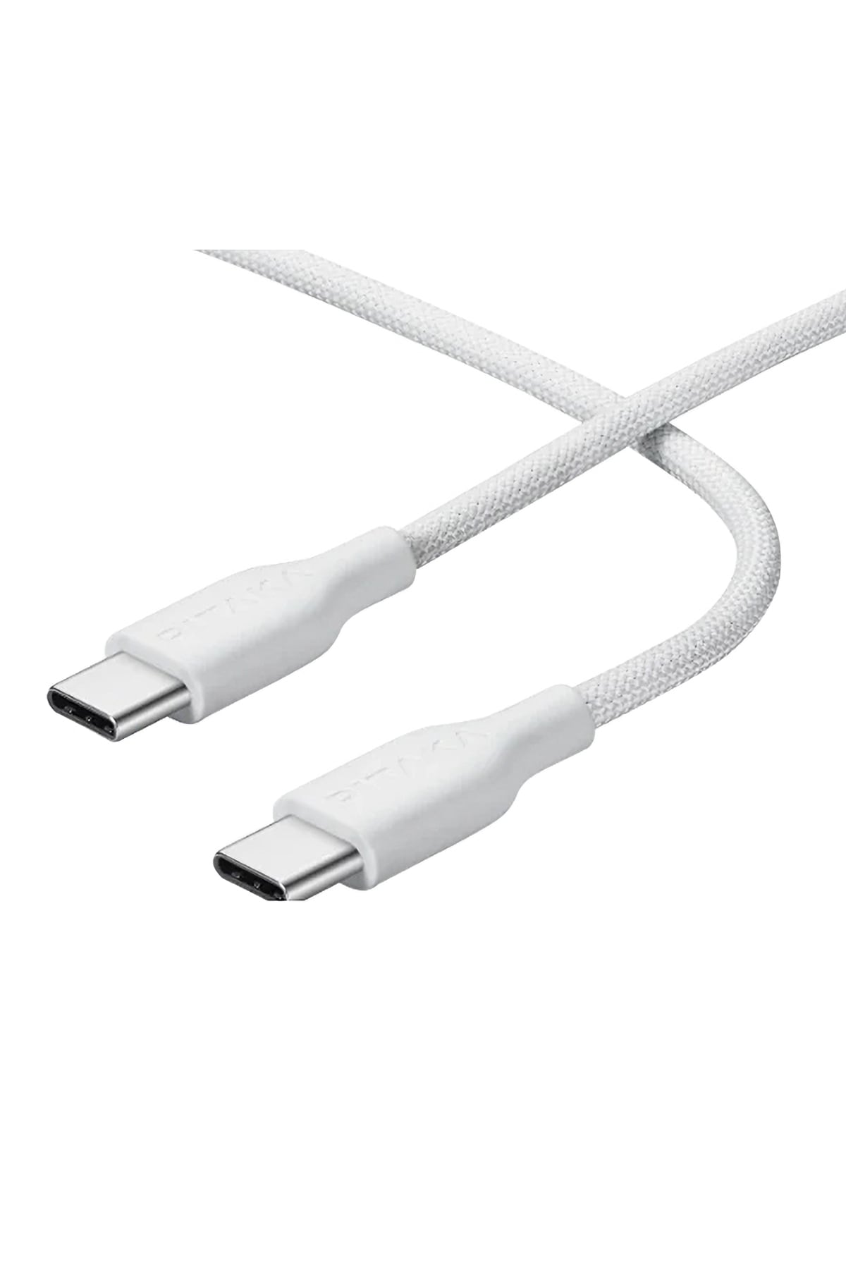 Pitaka Flex Braided Örgü Type-C to Type-C 60w PD Hızlı Data ve Şarj Kablosu 1.2m Beyaz