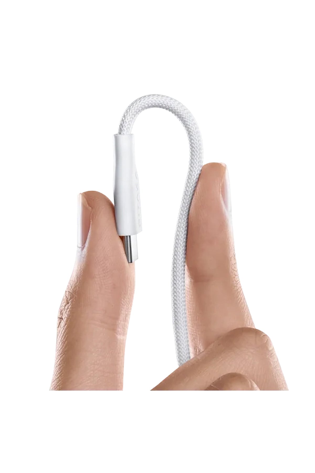 Pitaka Flex Braided Örgü Type-C to Type-C 60w PD Hızlı Data ve Şarj Kablosu 1.2m Beyaz