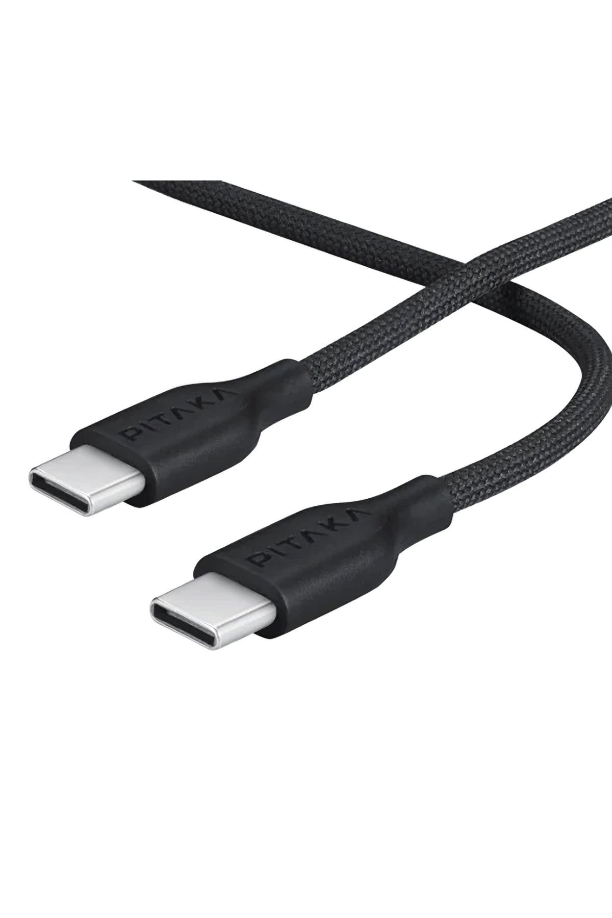 Pitaka Flex Braided Örgü Type-C to Type-C 60w PD Hızlı Data ve Şarj Kablosu 1.2m Siyah