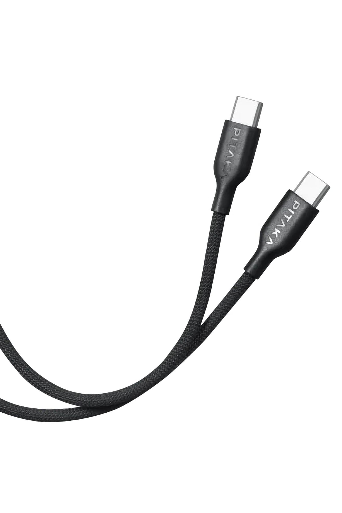 Pitaka Flex Braided Örgü Type-C to Type-C 60w PD Hızlı Data ve Şarj Kablosu 1.2m Siyah