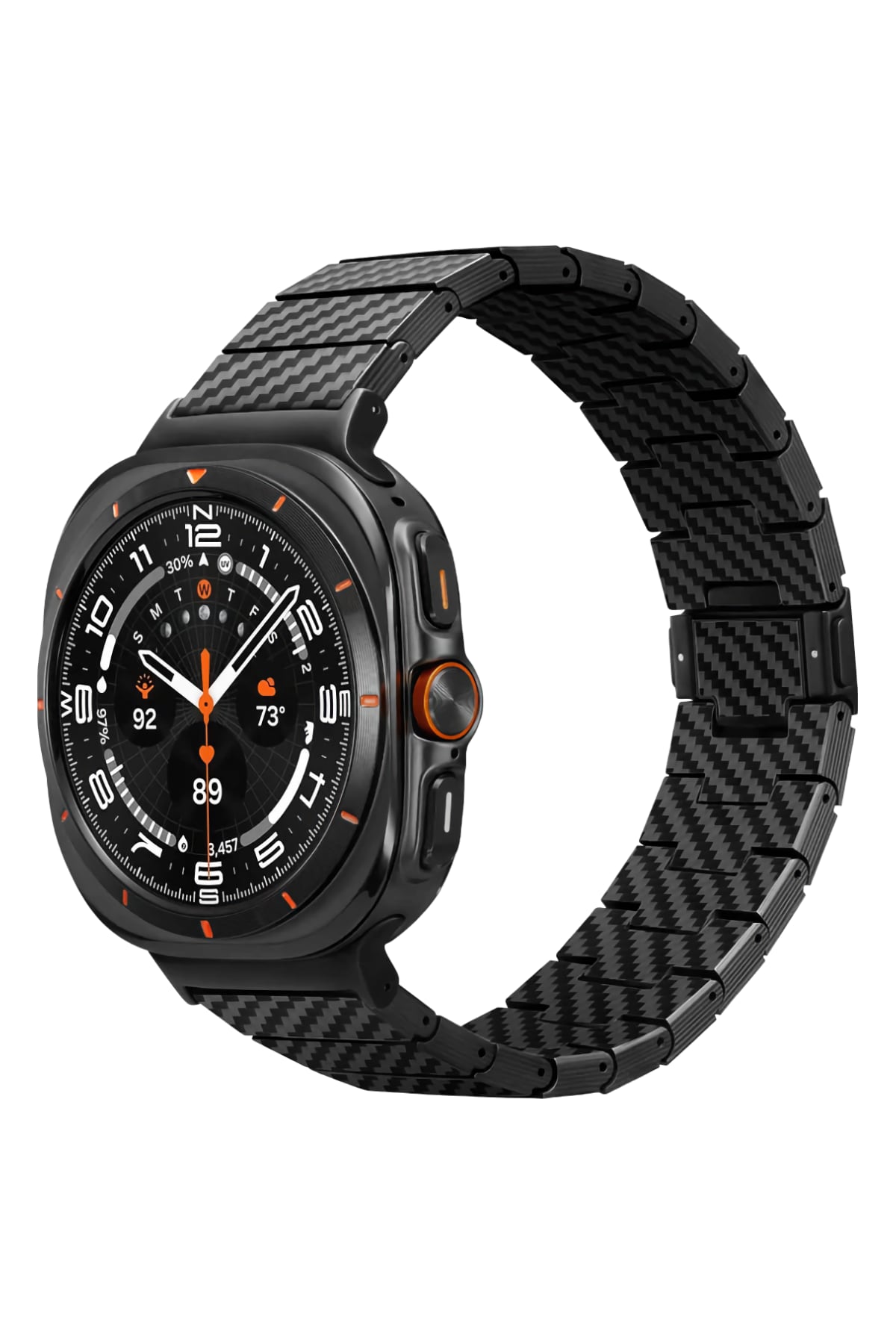 Pitaka Galaxy Watch Ultra 47mm Karbon Fiber Kordon Modern Serisi Black-Grey Twill
