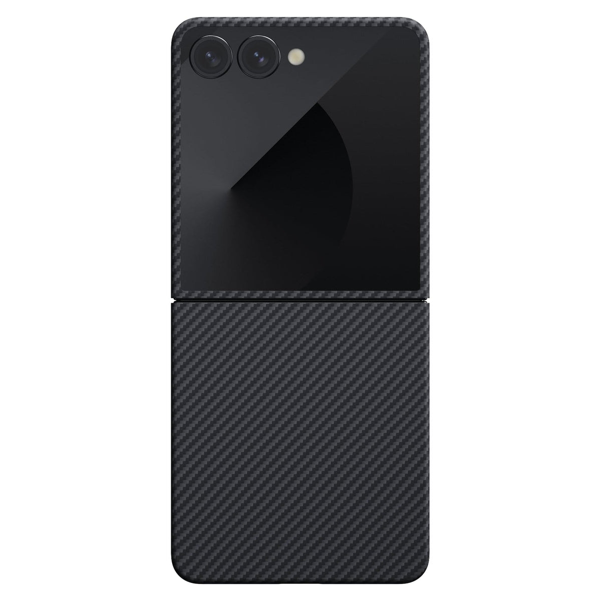 Pitaka Galaxy Z Flip7 Karbon Kılıf MagSafe Uyumlu Aramid Fiber - Edge 600D Black Gray