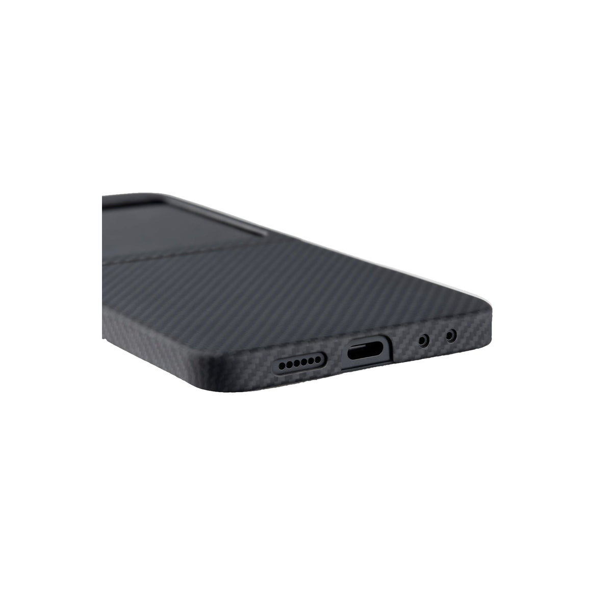 Pitaka Galaxy Z Flip7 Karbon Kılıf MagSafe Uyumlu Aramid Fiber - Edge 600D Black Gray