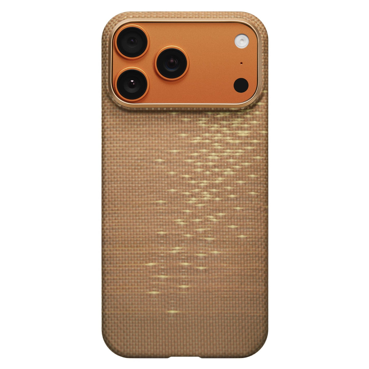 iPhone 17 Pro Karbon Kılıf MagSafe Uyumlu Aramid Fiber - Edge Golden Glint