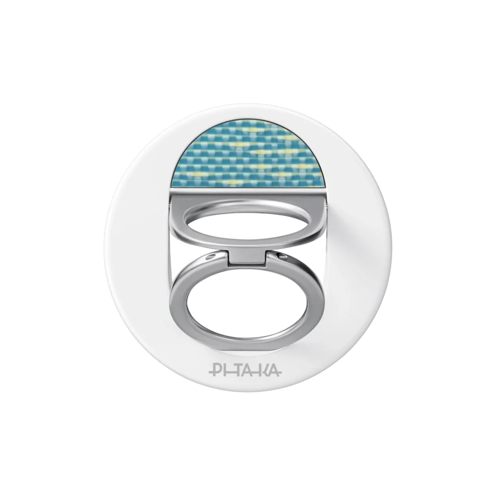 Aramid Fiber MagEZ Grip 3 Magsafe Magnetik Ring Stand Telefon Tutucu Lucid Blue