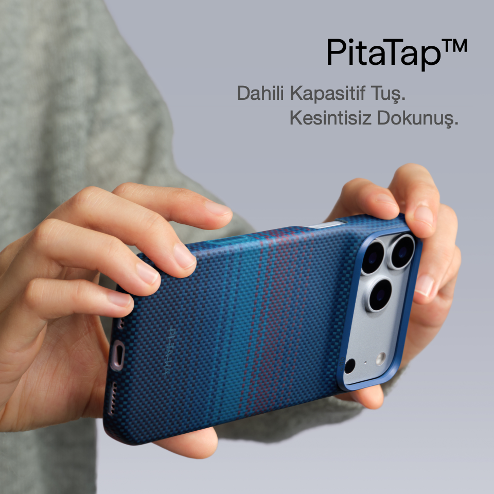 Pitaka iPhone 18 Pro Max Karbon Kılıf MagSafe Uyumlu Aramid Fiber - Edge Midnight