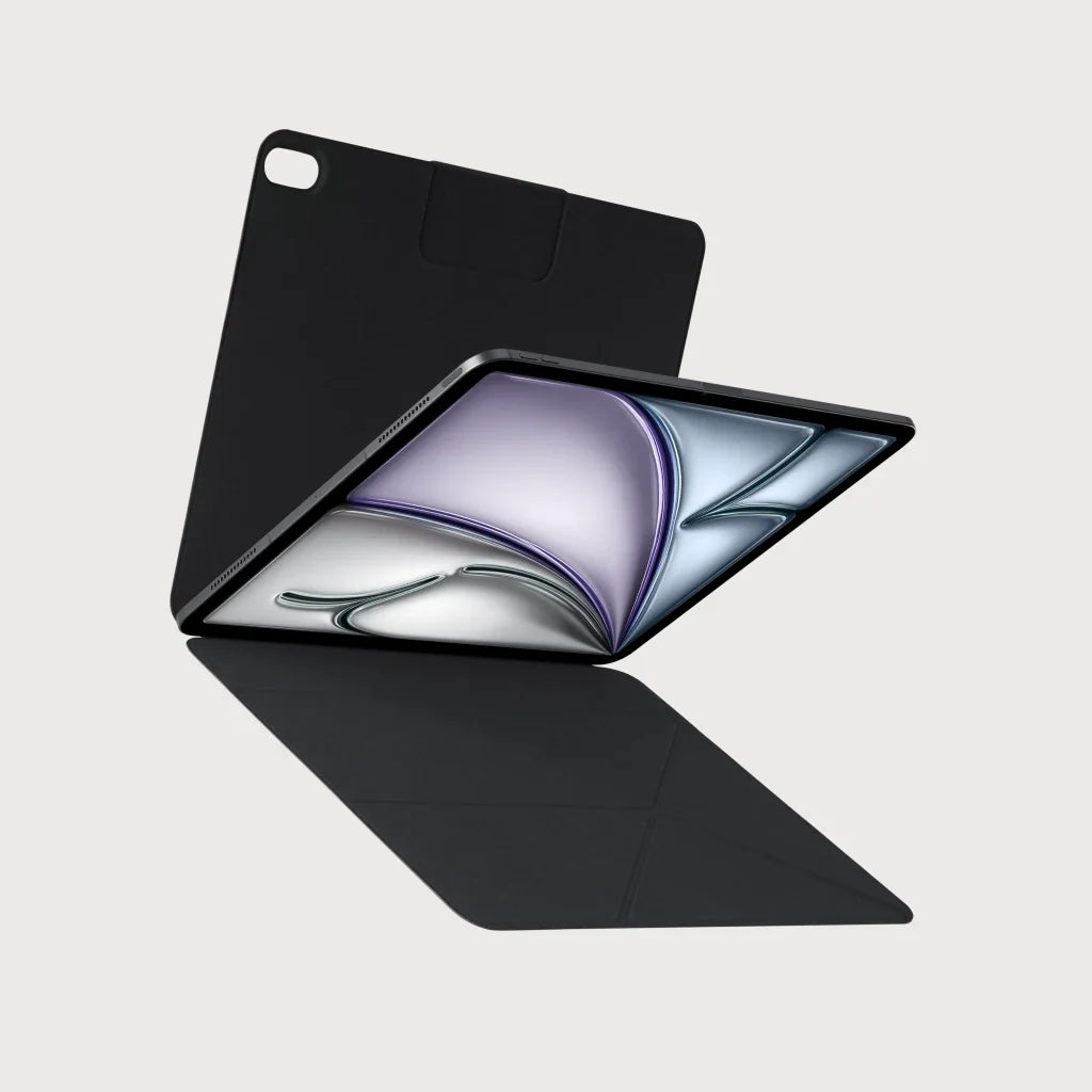 Pitaka iPad Air 13 M4 / M3 / M2 Kılıf Folio 3 Siyah, Kalem Bölmeli Standlı
