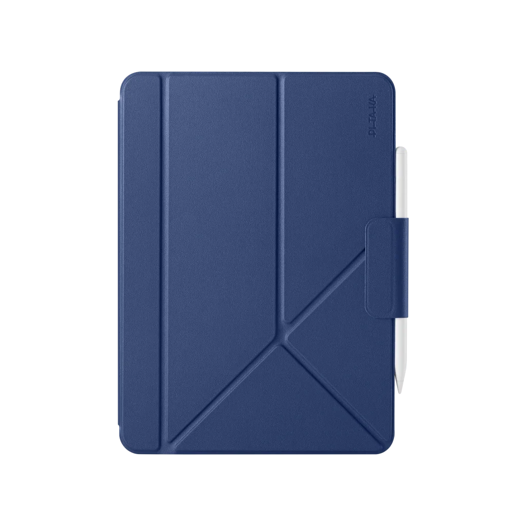 Pitaka iPad Air 13 M4 / M3 / M2 Kılıf Folio 3 Gece Mavisi, Kalem Bölmeli Standlı