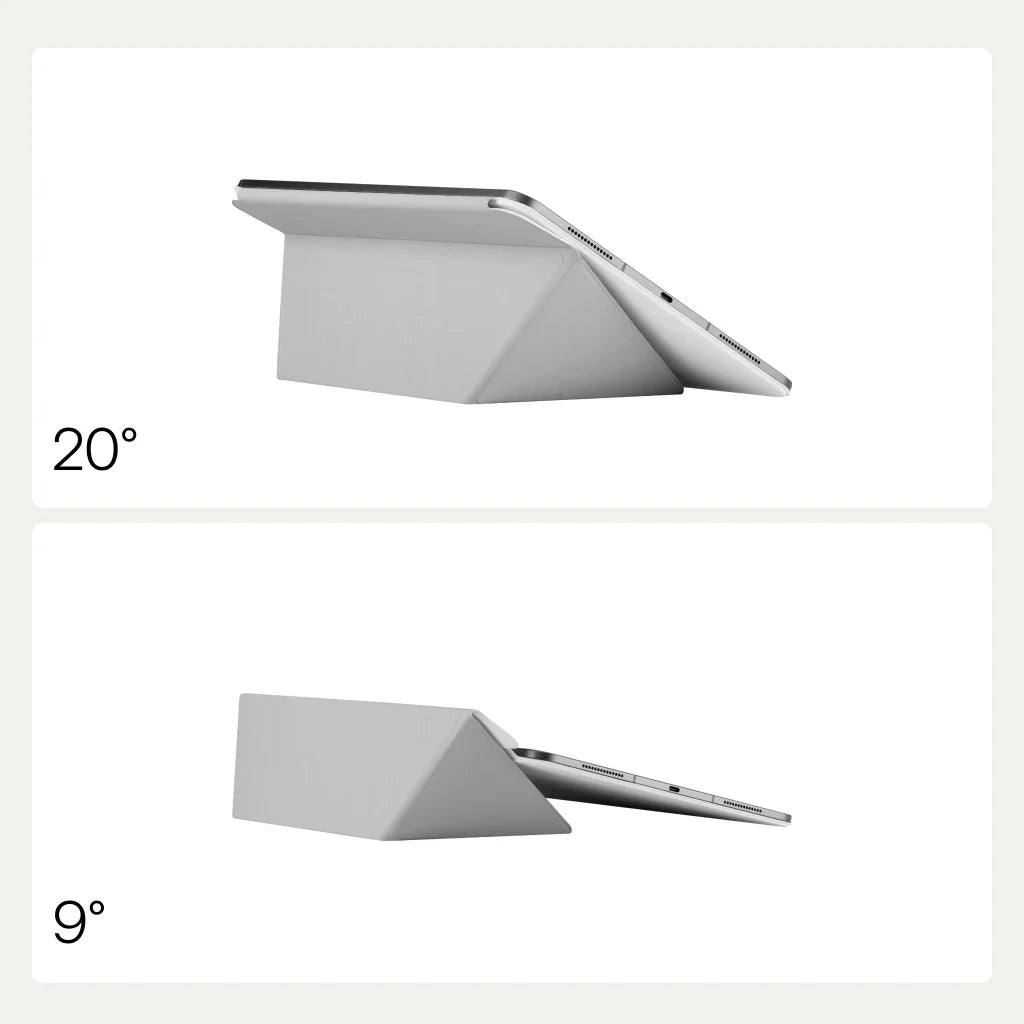 Pitaka iPad Pro 13 M5 / M4 Kılıf Folio 3 Beyaz, Kalem Bölmeli Standlı