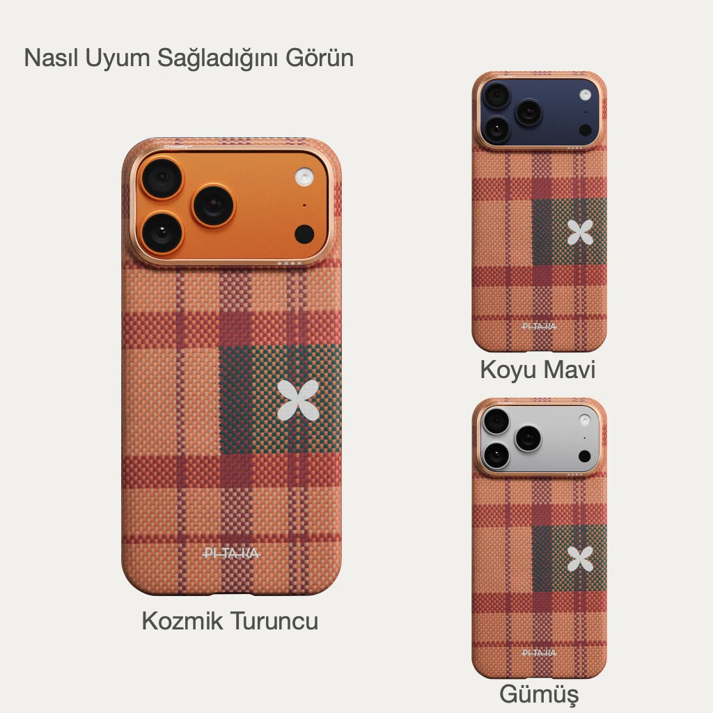 iPhone 17 Pro Max Karbon Kılıf MagSafe Uyumlu Aramid Fiber - Edge Cloud Dusk