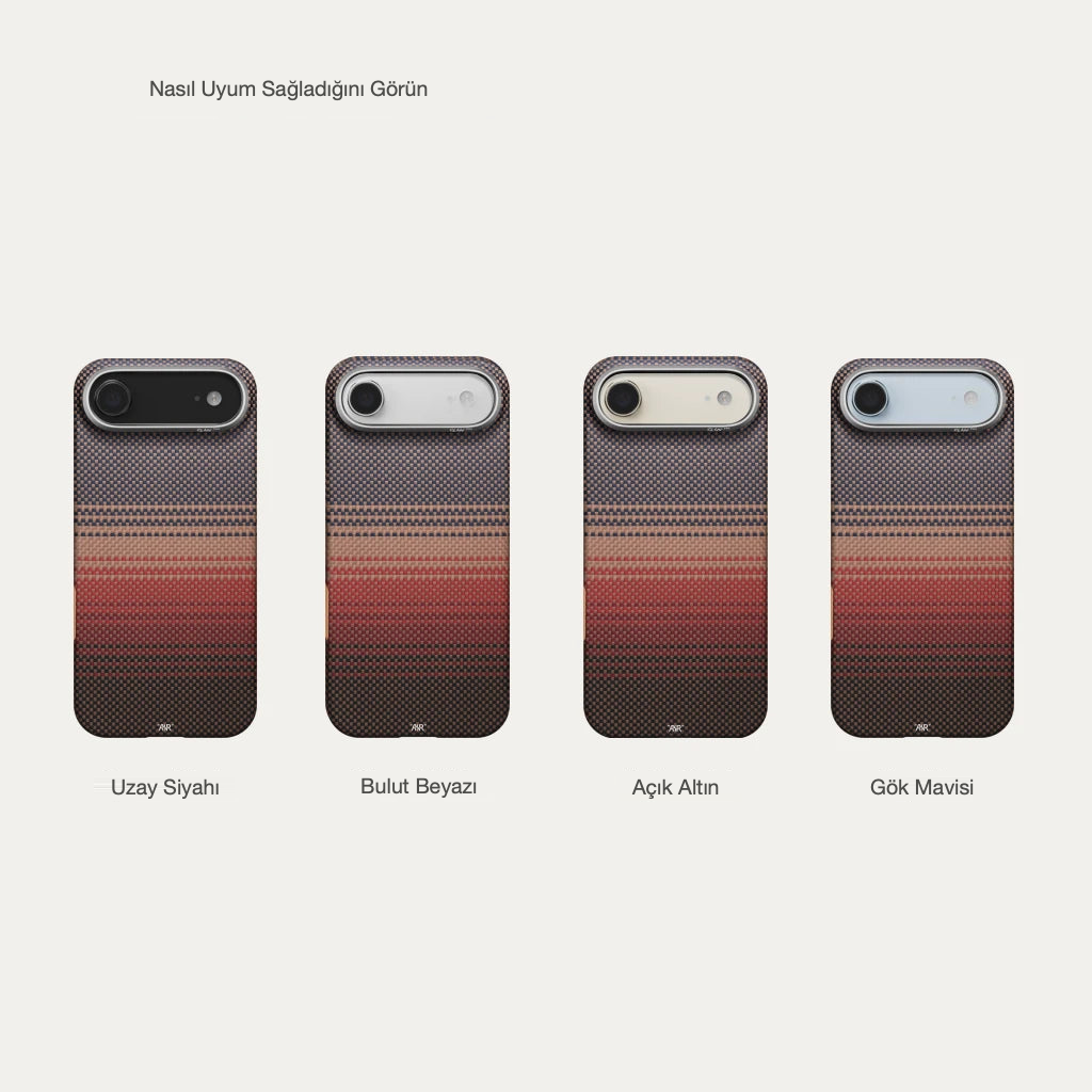 iPhone Air Karbon Kılıf MagSafe Uyumlu Aramid Fiber - Edge Sunset