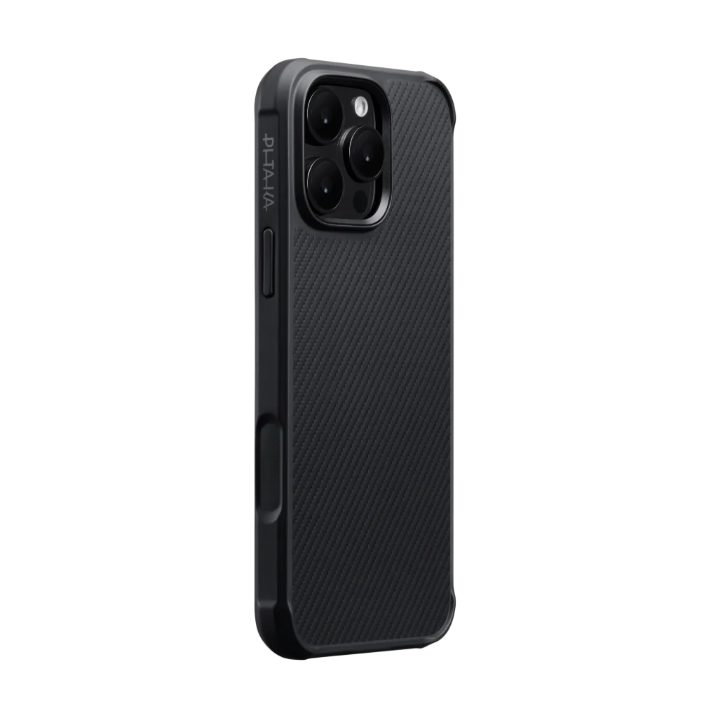 Pitaka iPhone 16 Pro Max Karbon Kılıf MagSafe Uyumlu Aramid Fiber - Cairn 600D Black Gray