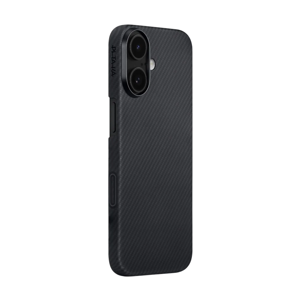 Pitaka iPhone 17 Karbon Kılıf MagSafe Uyumlu Aramid Fiber - Edge 600D Black Gray