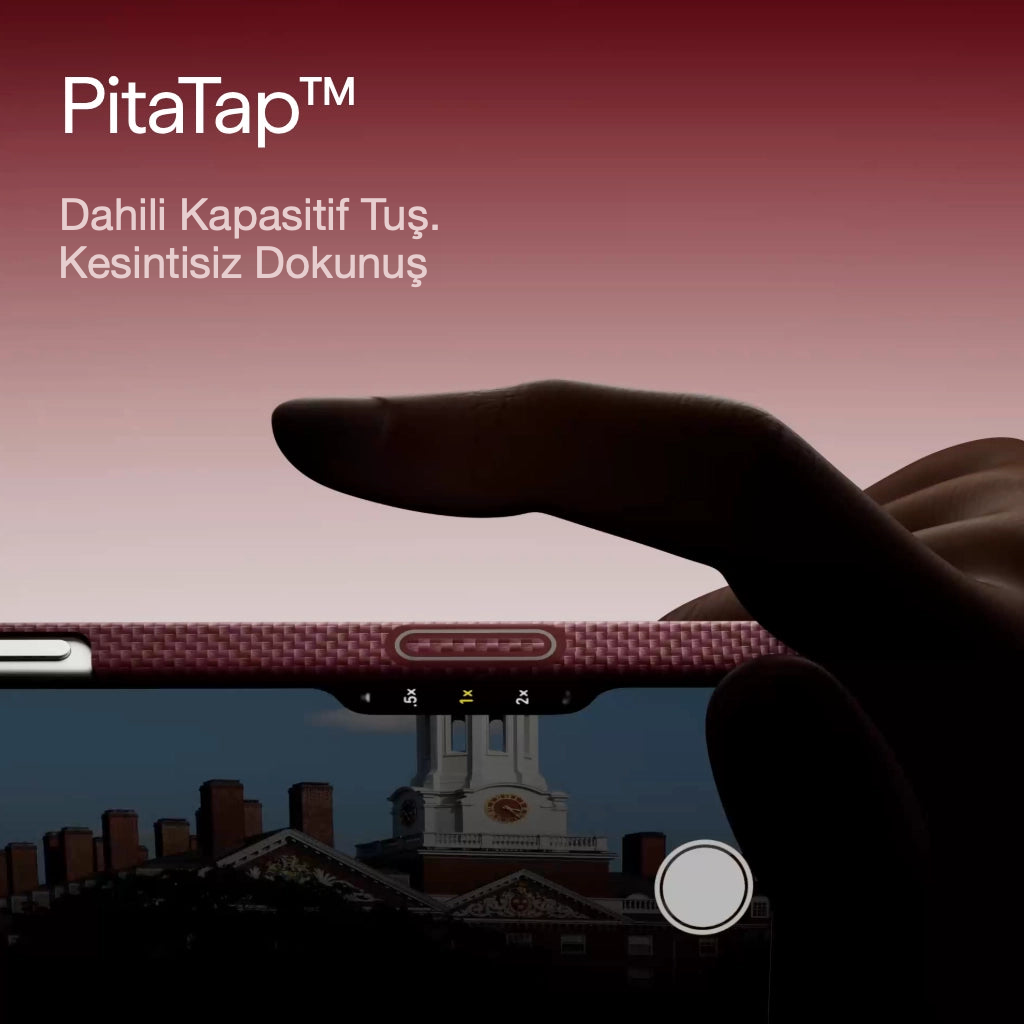 iPhone 17 Pro Karbon Kılıf MagSafe Uyumlu Aramid Fiber - Edge Harvard Crimson