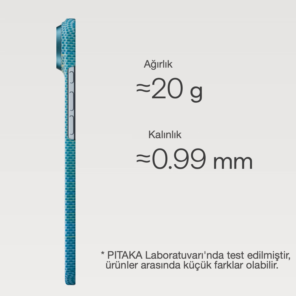 iPhone Air Karbon Kılıf MagSafe Uyumlu Aramid Fiber - Edge Lucid Blue