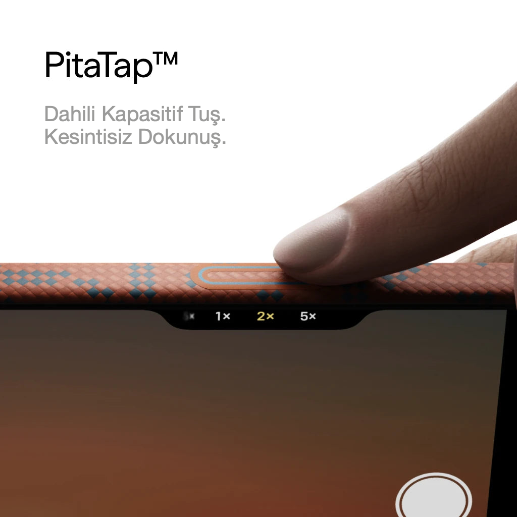 iPhone 17 Pro Max Karbon Kılıf MagSafe Uyumlu Aramid Fiber - Edge Leaping Blue Orange