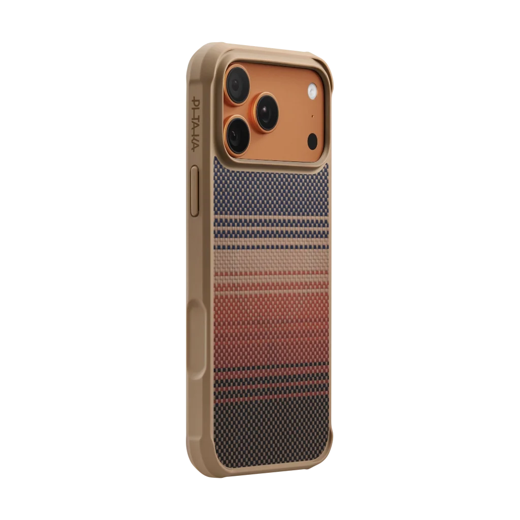 Pitaka iPhone 17 Pro Max Karbon Kılıf MagSafe Uyumlu Aramid Fiber - Cairn Sunset